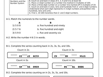 Revision Worksheets in Primary Maths 3 (Cambridge)