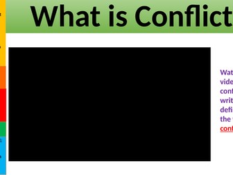 Lesson defining conflict - poetry