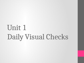 BTEC Animal Care Unit 1 Daily Visual Checks