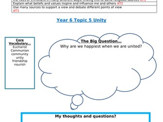 Come and See Year 6 topic 5 - Unity