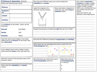 exploring science year 7 revision worksheets teaching resources