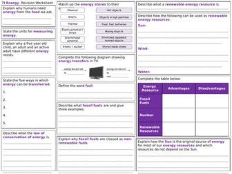 exploring science year 7 revision worksheets teaching resources