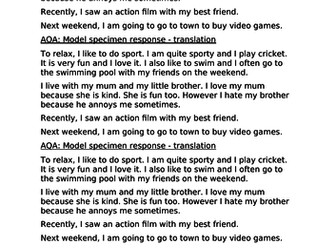 How to tackle 90 words essay -  French AQA GCSE -