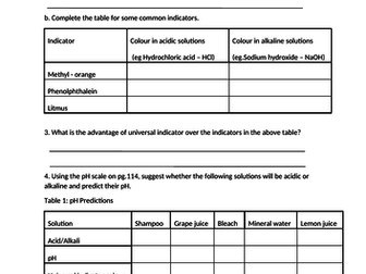 acid, alkalis and indicators