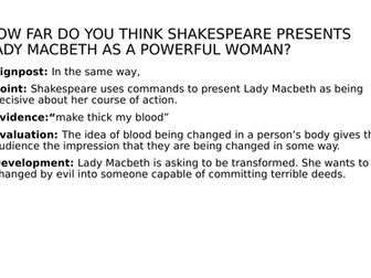 Macbeth Lady Macbeth Model SPEED paragraph