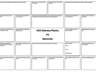OCR P3 Revision Broadsheet