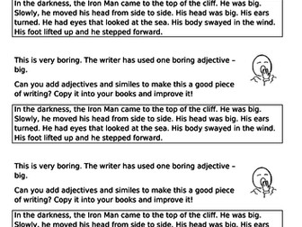 Iron Man adjectives and similes