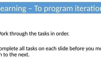 Loops Iteration Lesson (While and for)