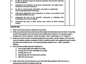 A-level Physics Revision Pack (edexcel)