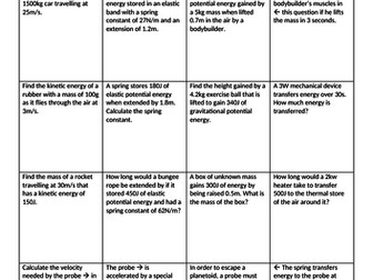 Energy Transfer Equations
