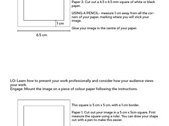 How to mount artwork lesson