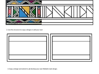 Ndebele Artwork developing core skills