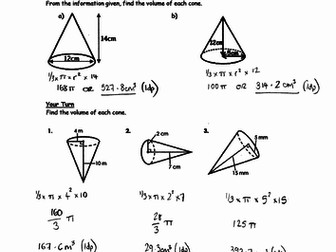Intro Pyramids, Cones, Spheres, Sectors, Arcs