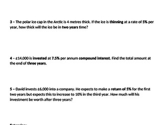 Compound percentage change