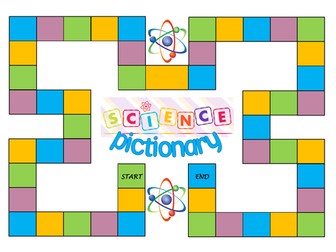 KS3 Science PICTIONARY Boardgame and Question Cards