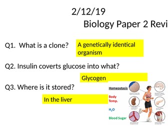 AQA Trilogy Biology Paper 2 Revision Lesson