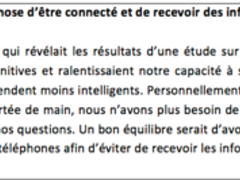 La cyber-societe- Possible Questions and Model Answers- A Level French