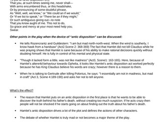 Literary Devices in “Hamlet”