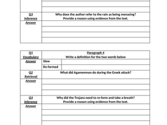 Year 6 - Reading Intervention - Vocabulary, Retrieval and Inference