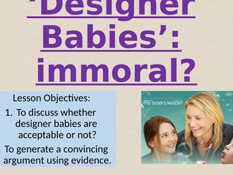 Designer Babies- Using My Sister's Keeper