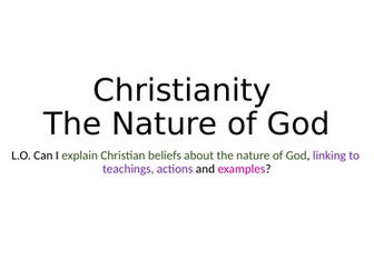 The Nature of God RE AQA SPEC A