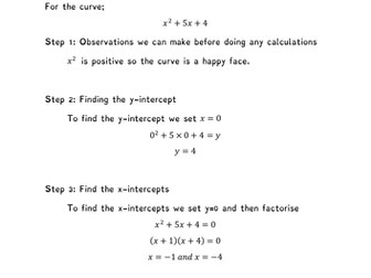 Sketching Quadratic Graphs