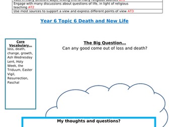 Come and See Year 6 topic 6 - Death and New Life
