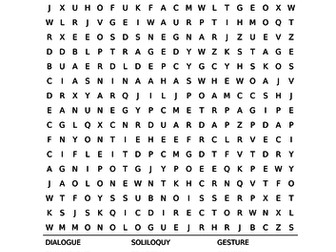 Drama Wordsearch