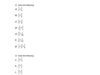 Adding fraction (Different Denominators)