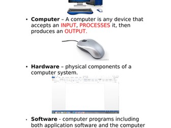 Hardware and Software worksheet