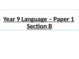 Language paper 1 section B