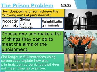 Crime: Problems with prisons.