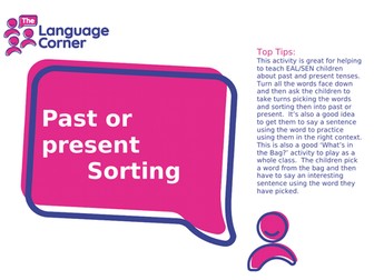 Past  or Present Sorting Activity