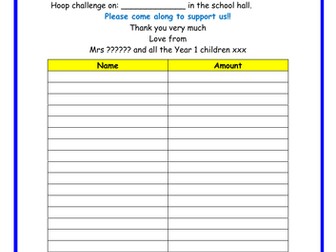 Sponsorship Form - Template