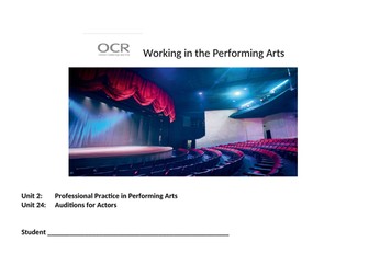 Working in the Performing Arts Industry Booklet