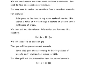 Simultaneous Equations