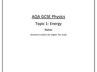 AQA GCSE Physics Revision Notes (new 9-1 Spec)