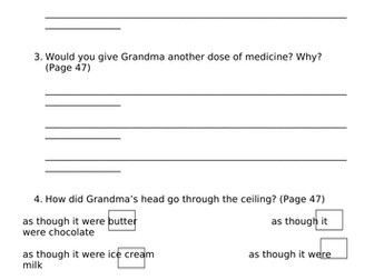 George's Marvellous Medicine Chapter 7 Comprehension
