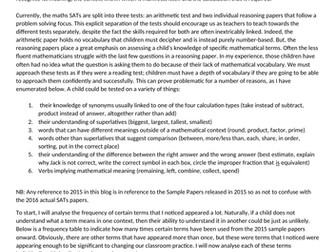 KS2 Maths SATs Language Analysis