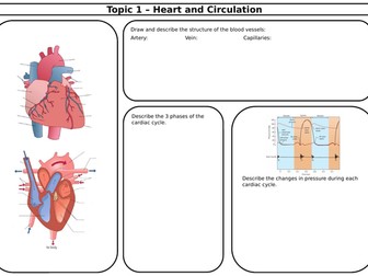 SNAB Biology Topic 1 Revision Sheets