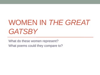 Women in 'The Great Gatsby' presentation
