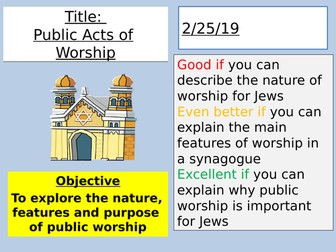 Nature and importance of public worship Judaism for EDEXCEL