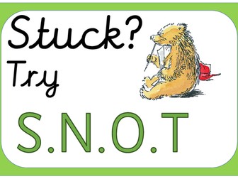 SNOT (Self, Neighbour, Other, Teacher) Posters