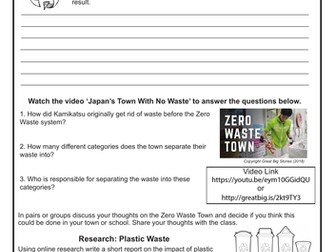 Sustainability Worksheet with 4 Activities