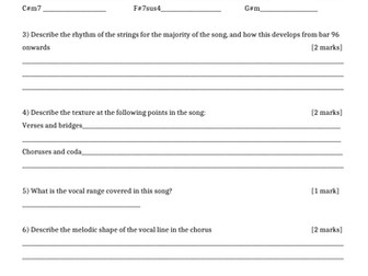 Kate Bush Cloudbusting - Short answer questions