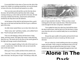 Alone in the Dark - a Victorian short story with comprehension questions