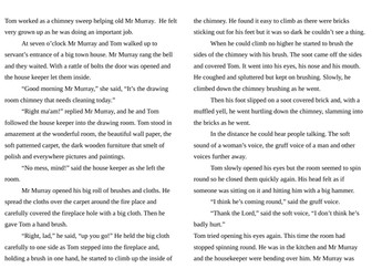 Swept Up - a Victorian short story with comprehension questions