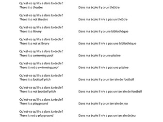 French 5 Lessons on School