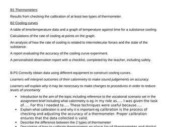 marking guidance BTEC Applied Science unit 2 AIM B