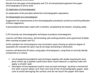 marking guidance BTEC Applied Science unit 2 AIM C